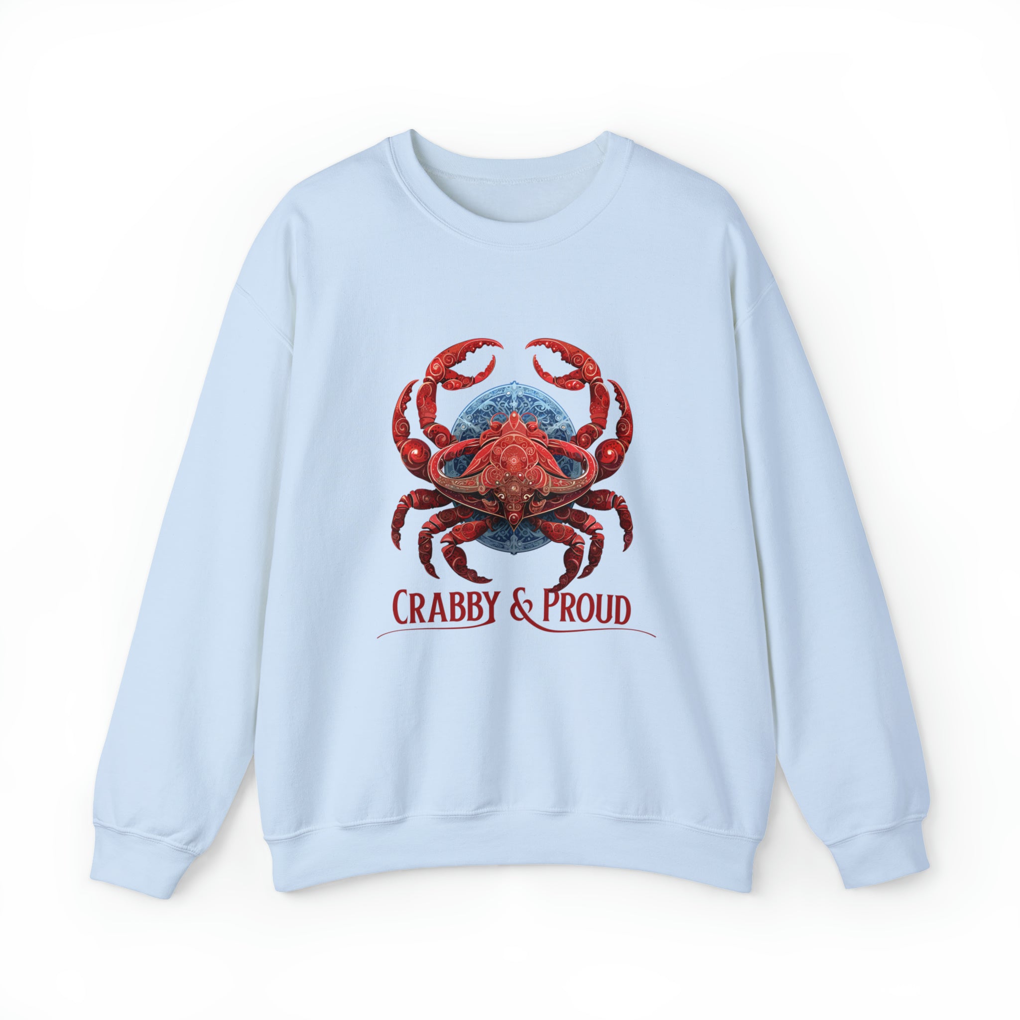 Unisex Cancer Crab Sweatshirt S Light Blue 