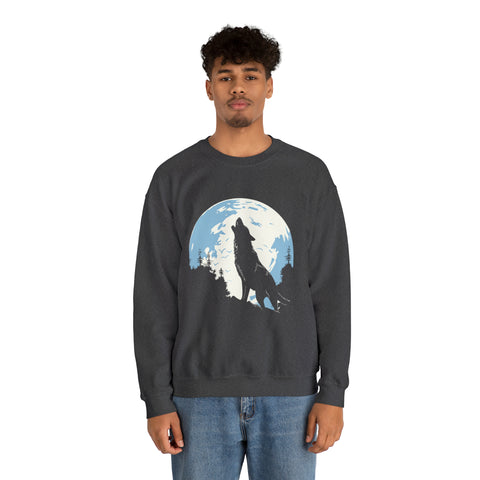 Unisex Howling Wolf Sweatshirt   