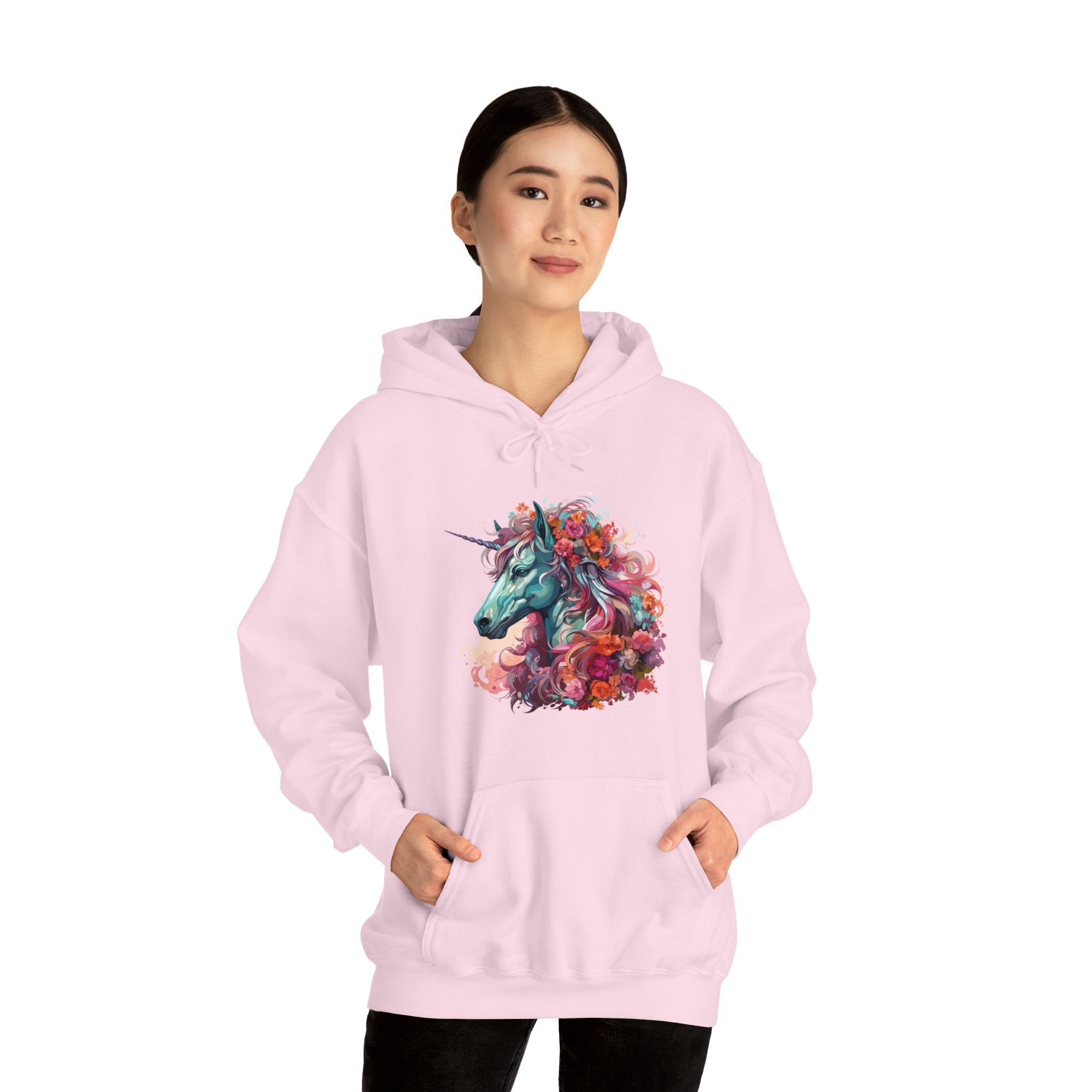 Unisex Unicorn Flowers Hoodie   