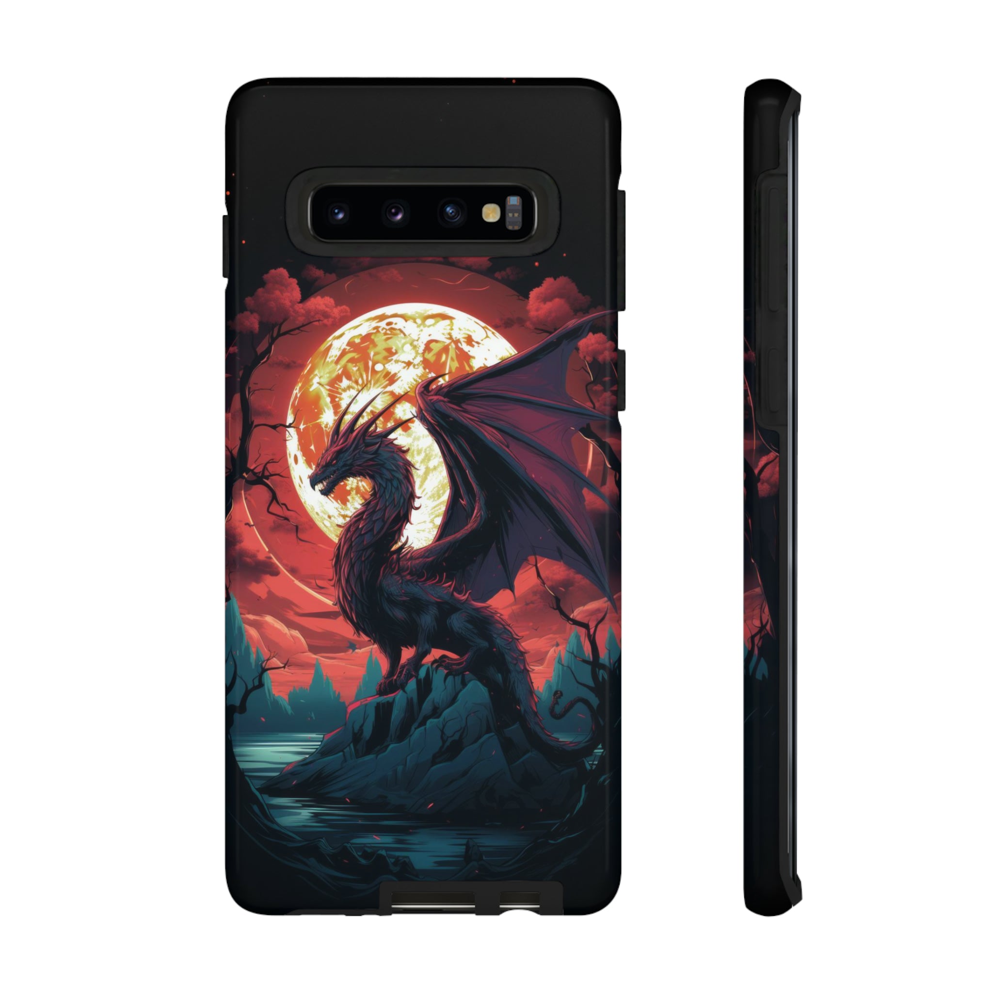 Dragon Fiery Moonlight Phone Case Samsung Galaxy S10 Glossy 