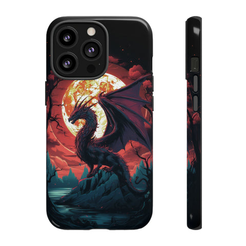 Dragon Fiery Moonlight Phone Case iPhone 13 Pro Glossy 