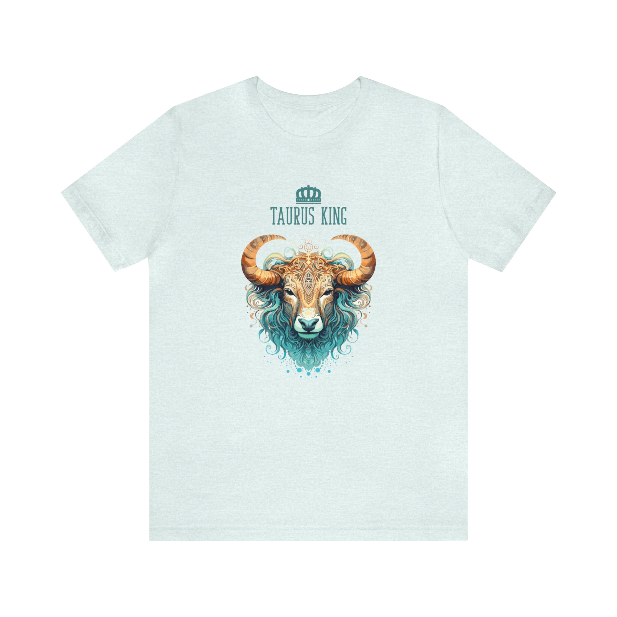 Mens Taurus King T Shirt Heather Ice Blue S 