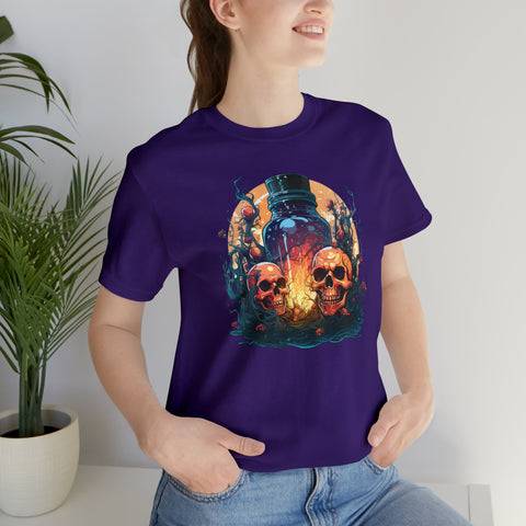 Unisex Magic Potion & Skulls T Shirt   