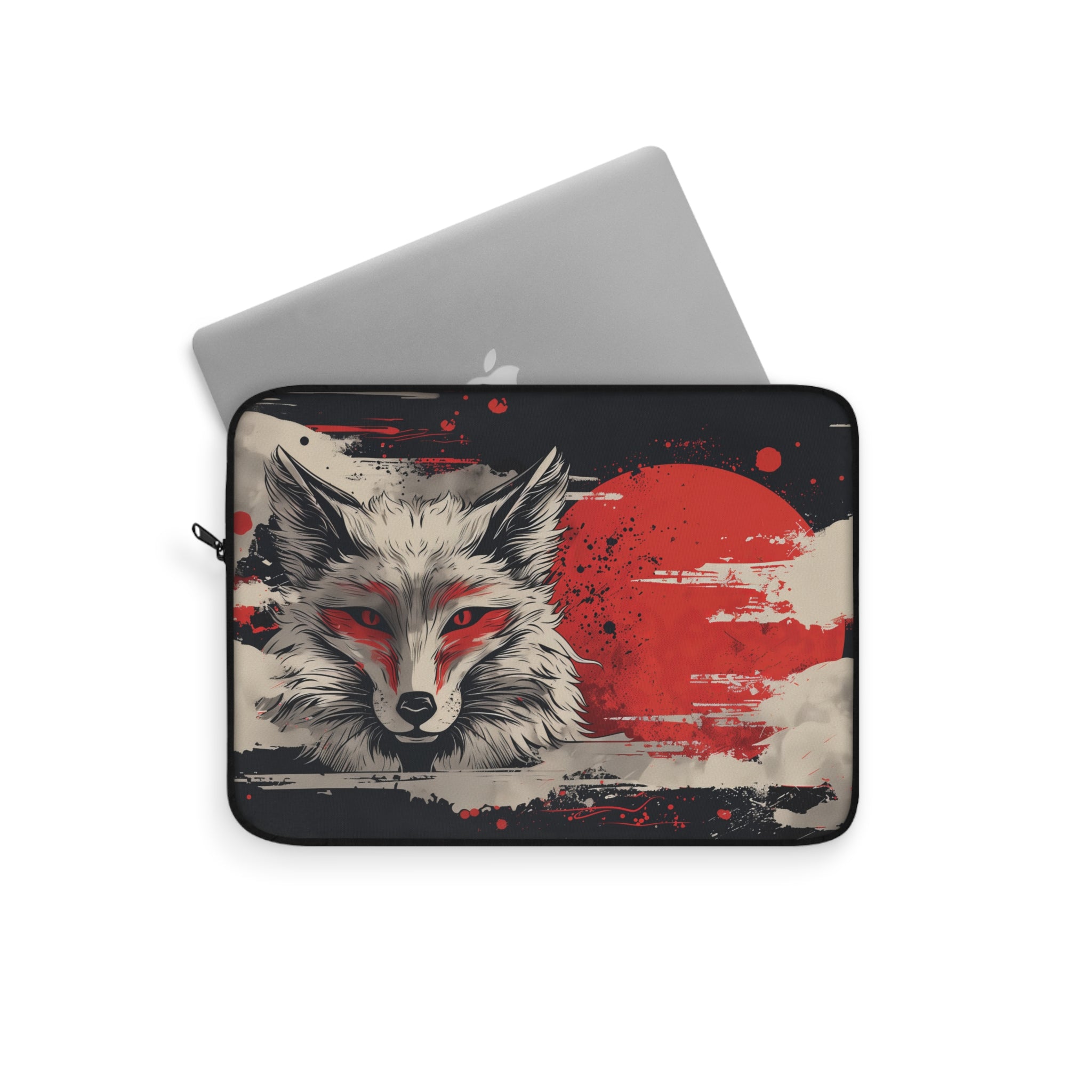 Red Moon Wolf Laptop Sleeve   