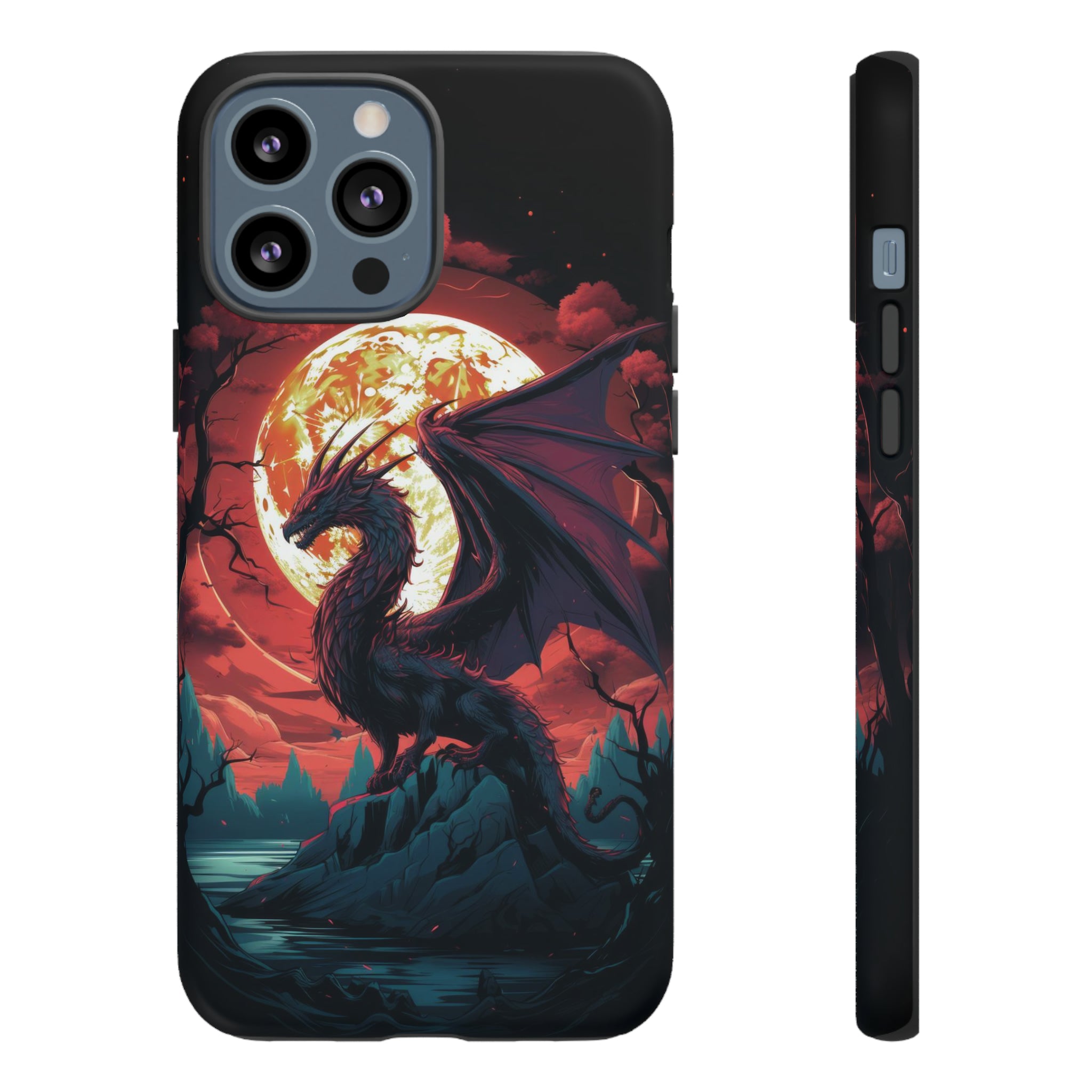 Dragon Fiery Moonlight Phone Case iPhone 13 Pro Max Matte 