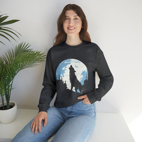 Unisex Howling Wolf Sweatshirt   