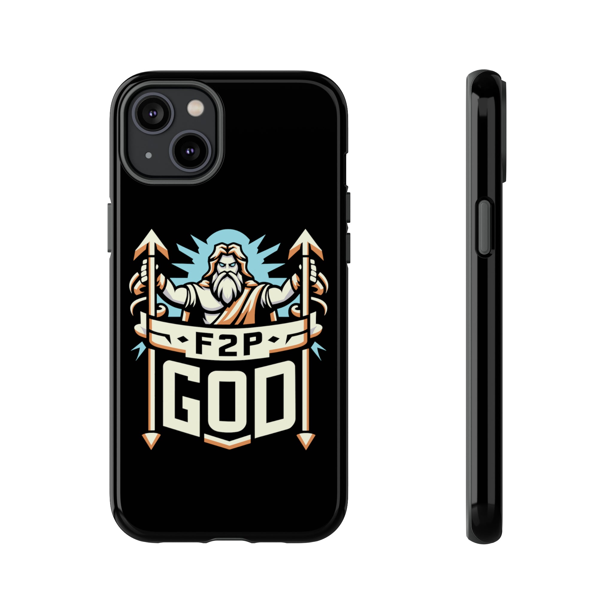 F2P God Phone Case iPhone 14 Plus Glossy 