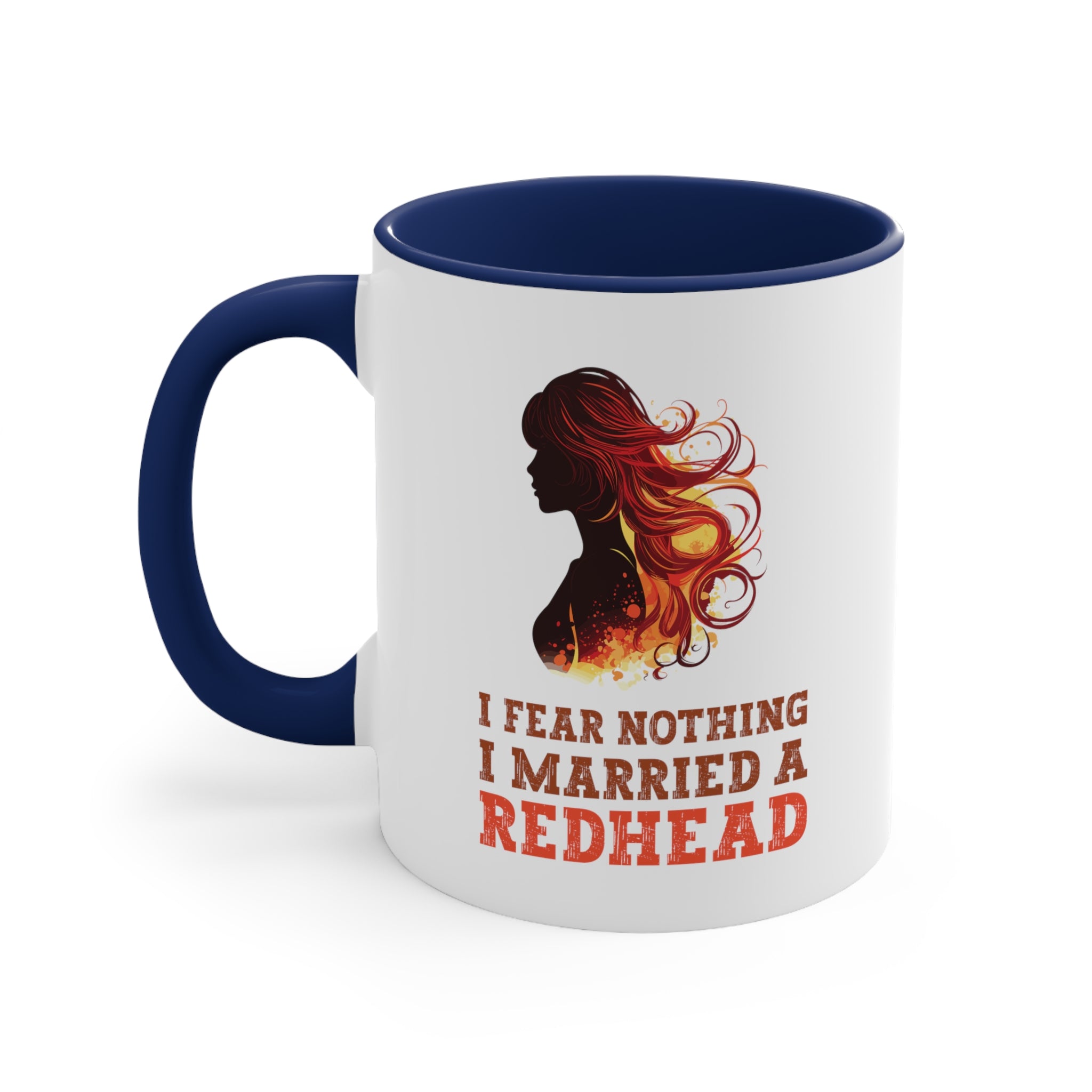 11oz I Fear Nothing I Married a Redhead Coffee Mug 11oz Navy 