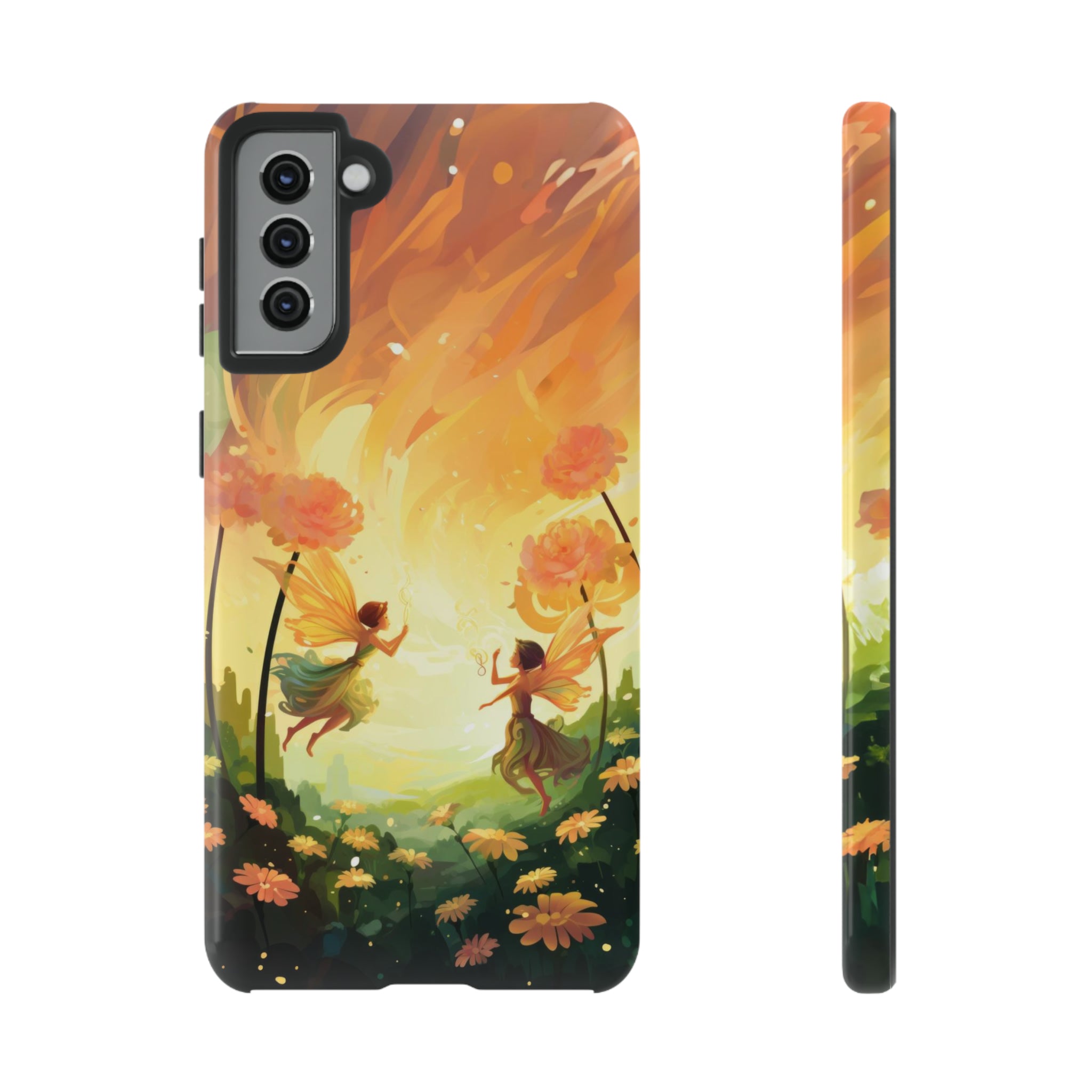 Fairy Flowers Phone Case Samsung Galaxy S21 Plus Glossy 