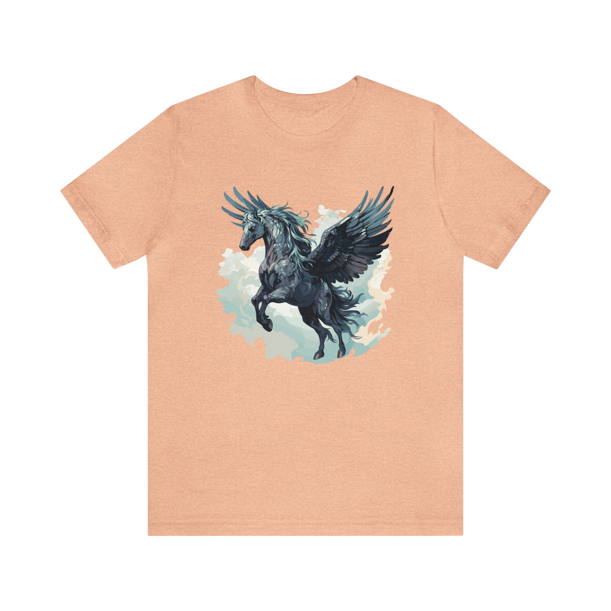 Unisex Majestic Pegasus T Shirt Heather Peach S 