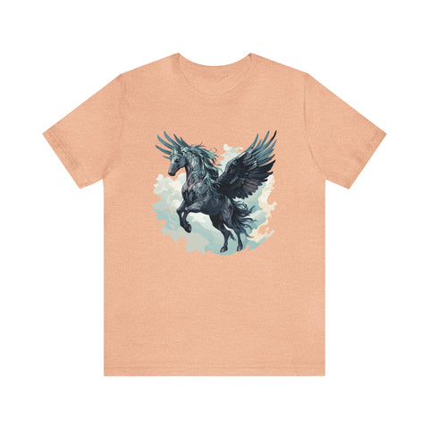 Unisex Majestic Pegasus T Shirt Heather Peach S 