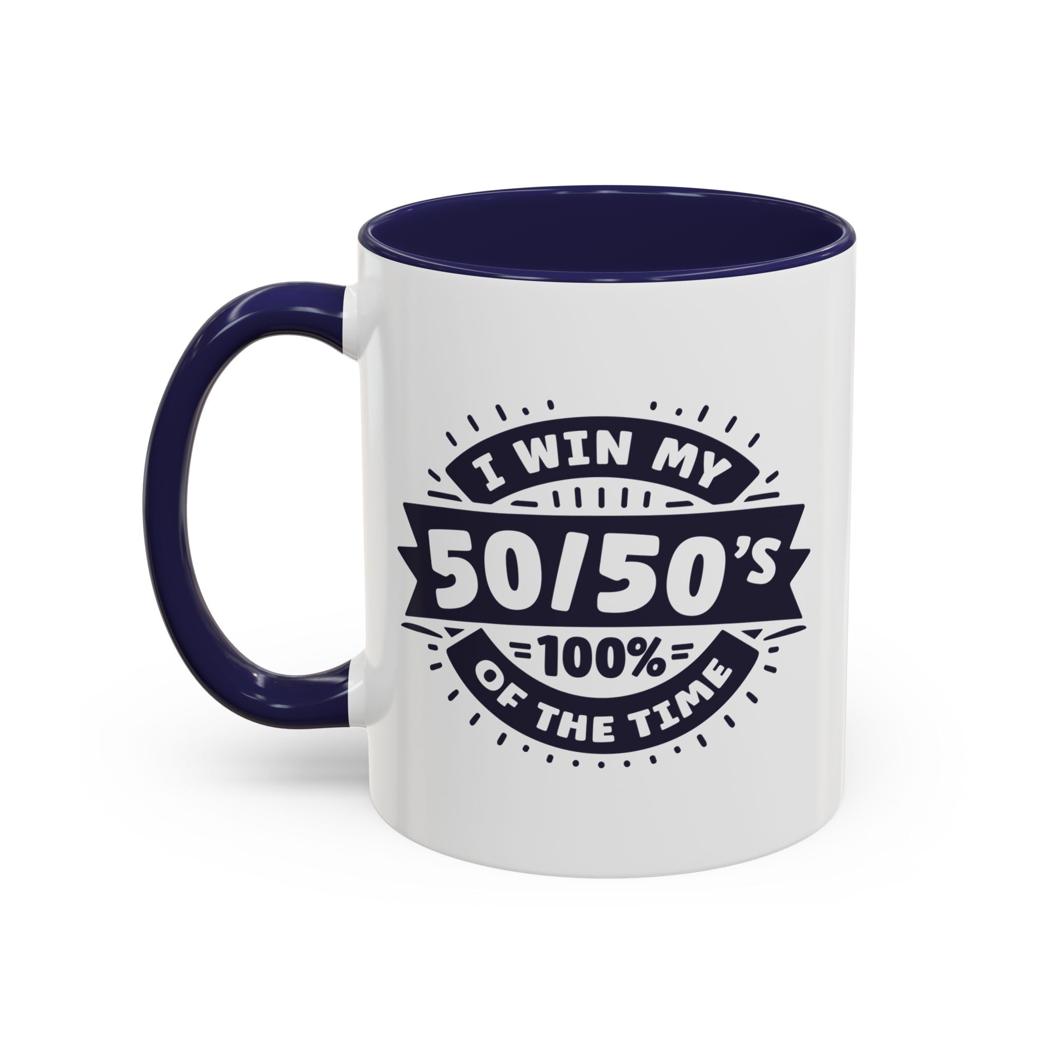 11oz 50 50 Winner Gacha Coffee Mug 11oz Navy