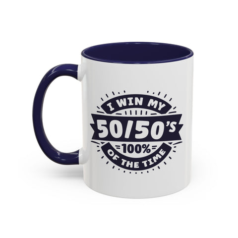 11oz 50 50 Winner Gacha Coffee Mug 11oz Navy
