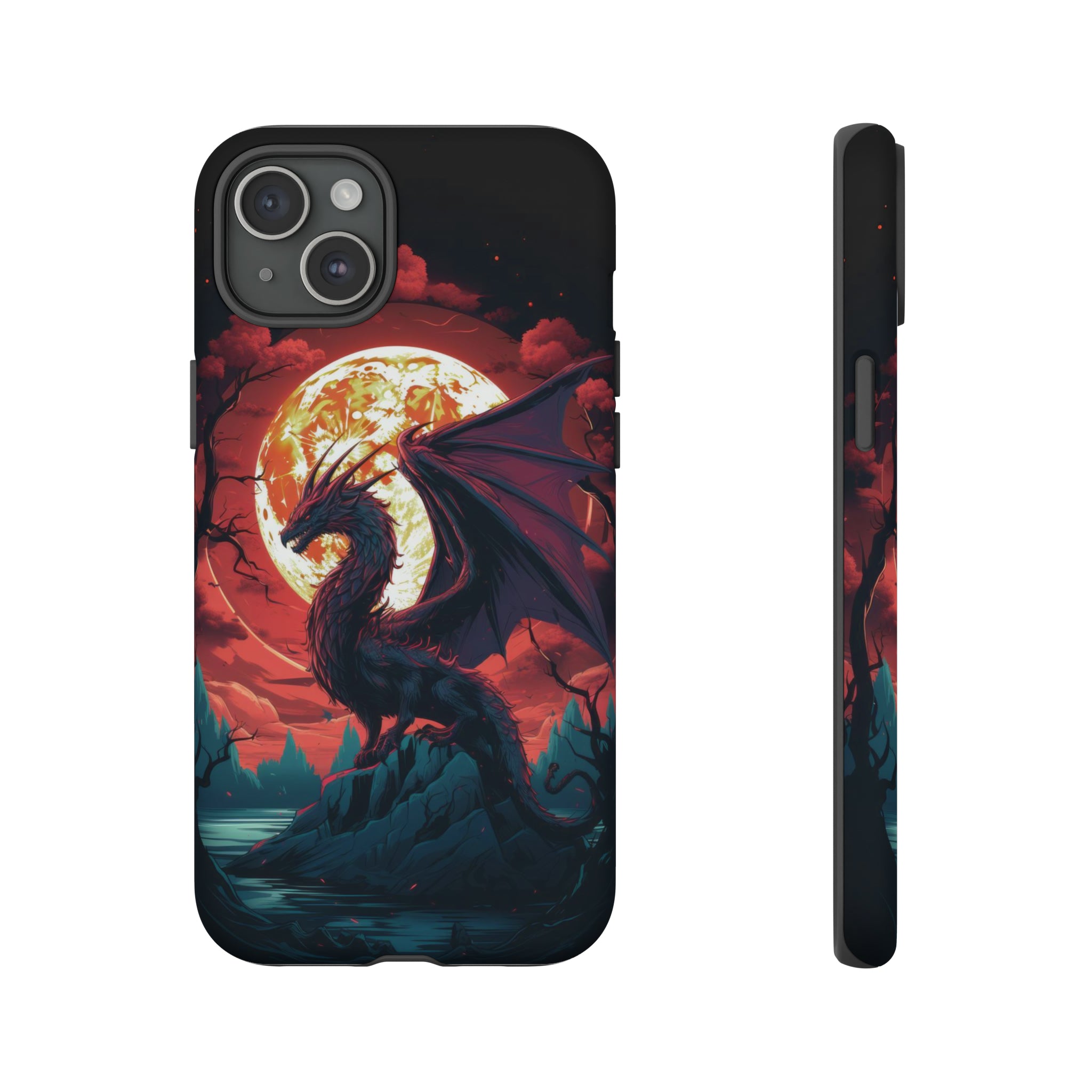 Dragon Fiery Moonlight Phone Case iPhone 15 Plus Matte 