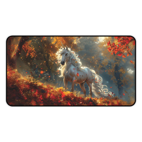 Autumn Unicorn Desk Mat 12" × 22"  