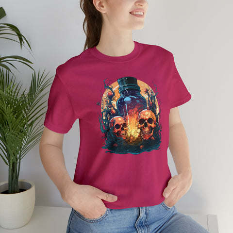 Unisex Magic Potion & Skulls T Shirt   