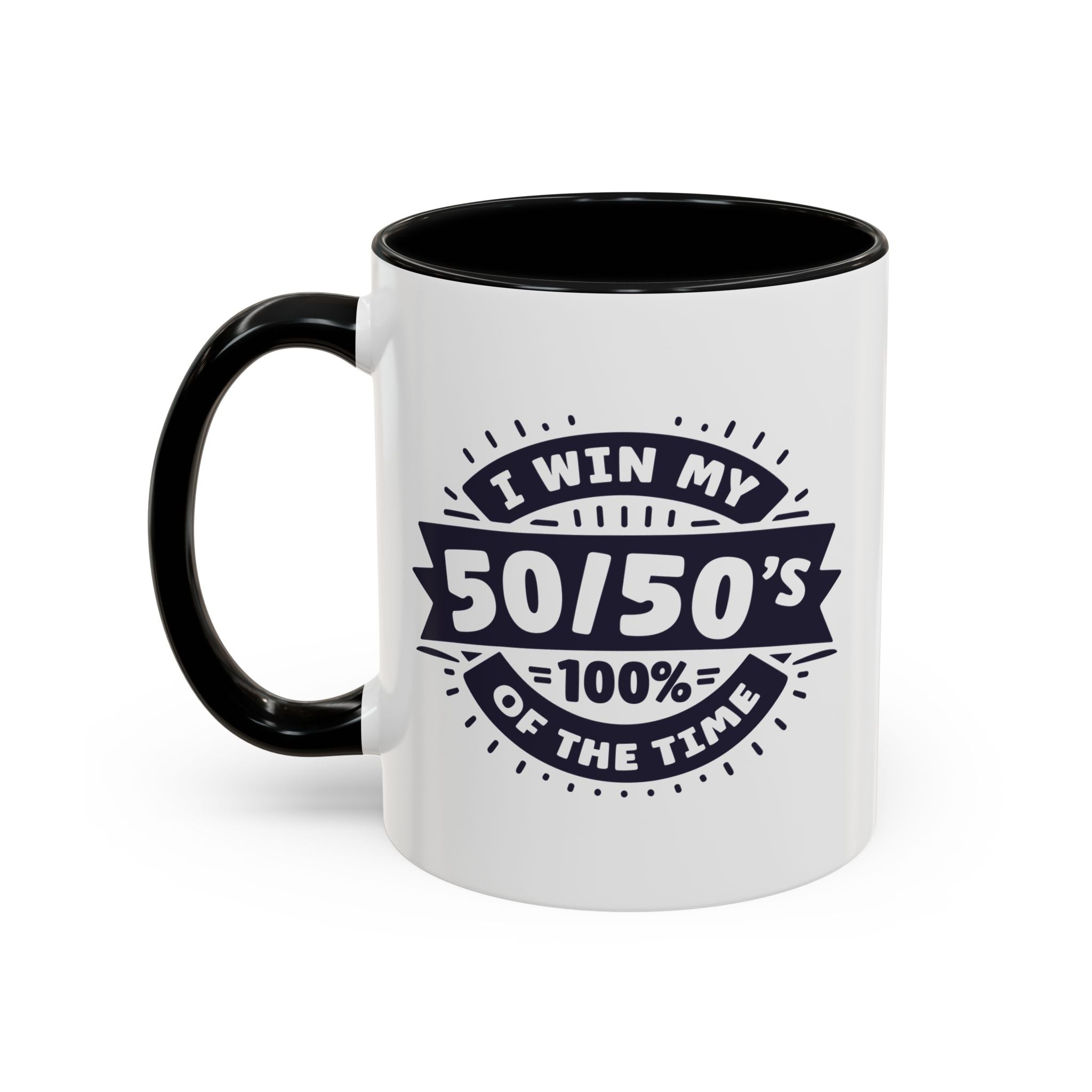 11oz 50 50 Winner Gacha Coffee Mug 11oz Black