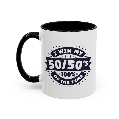 11oz 50 50 Winner Gacha Coffee Mug 11oz Black