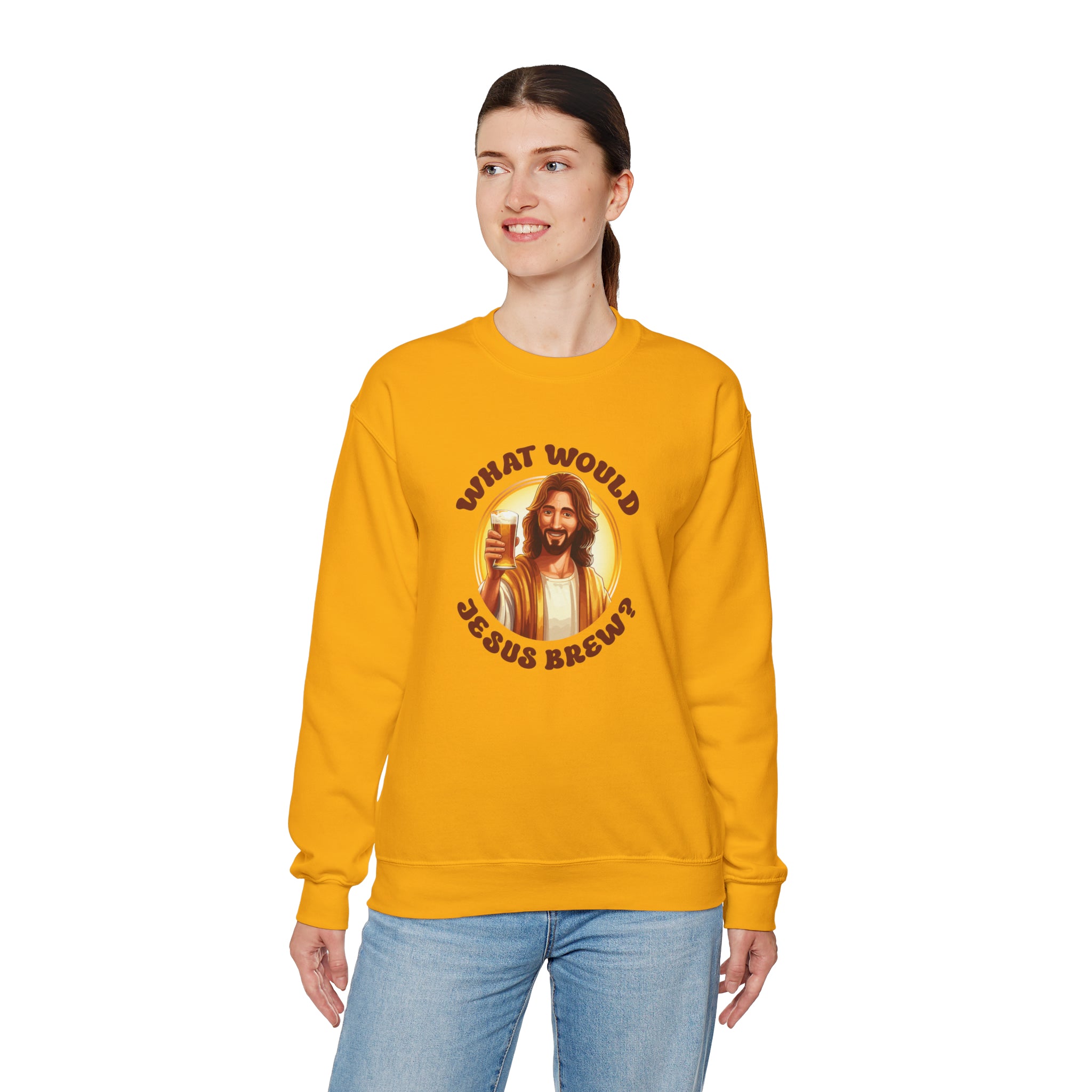 Unisex What Would Jesus Brew Beer Sweatshirt   