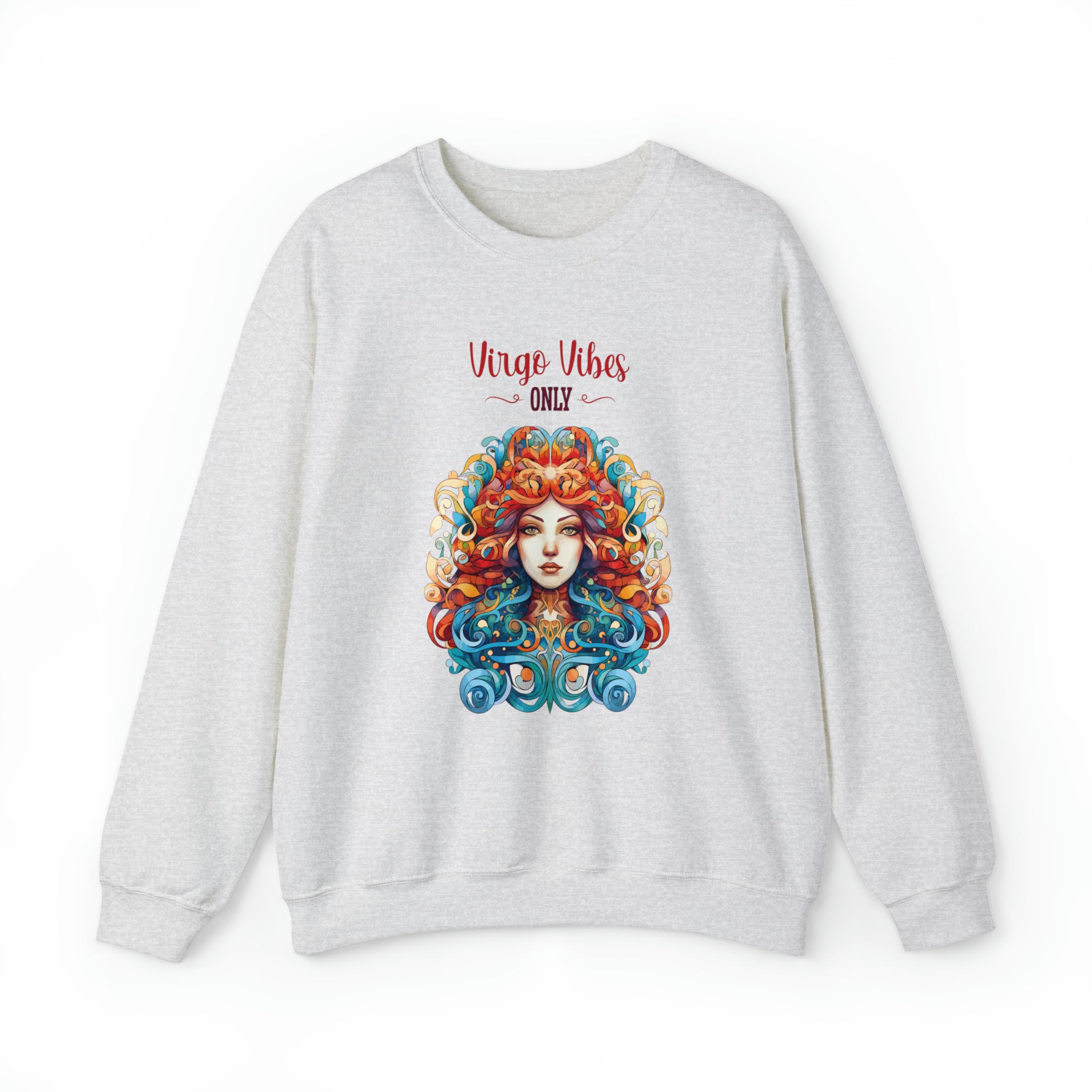 Unisex Virgo Vibes Only Sweatshirt S Ash 