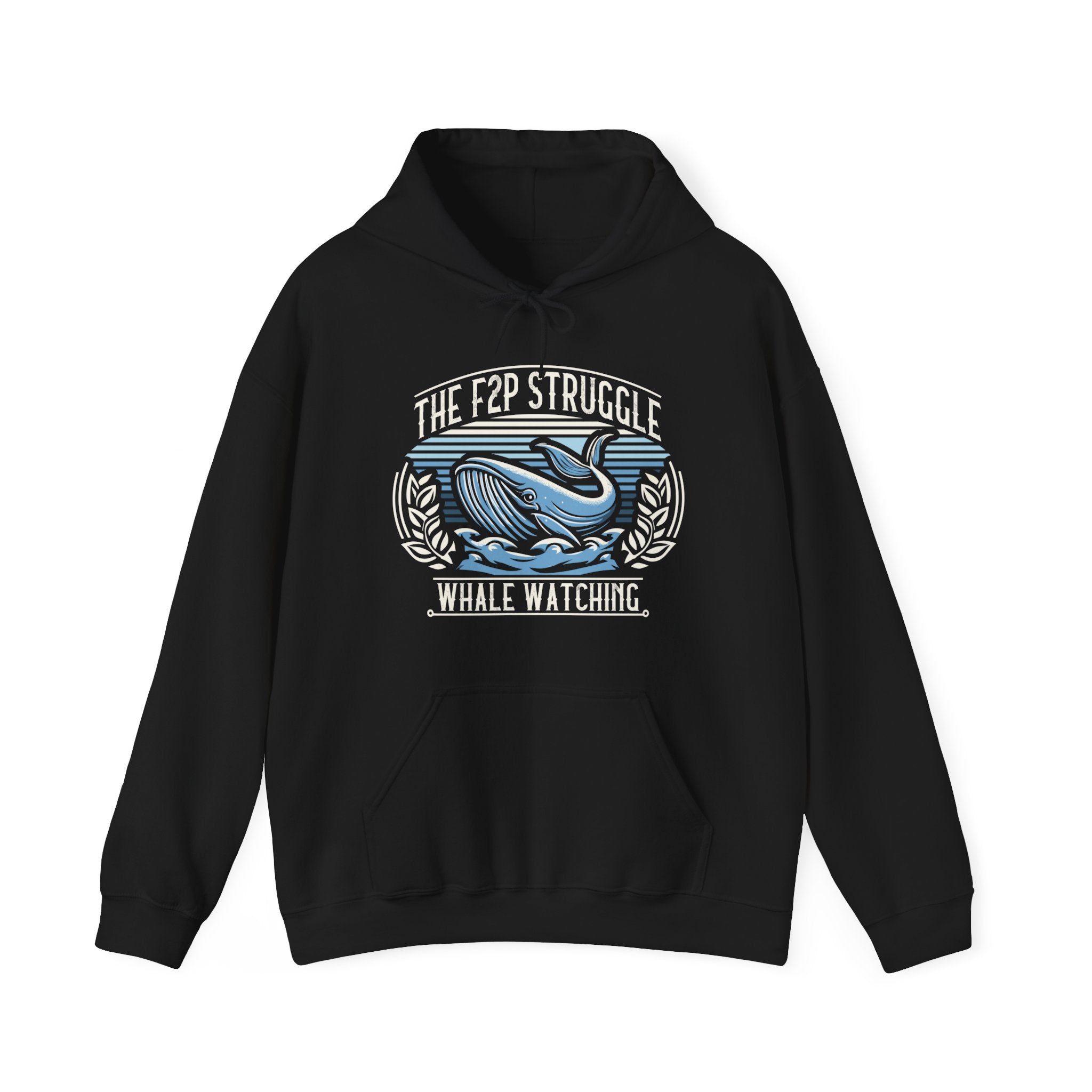 Unisex F2P Struggle Whale Watching Hoodie Black S 