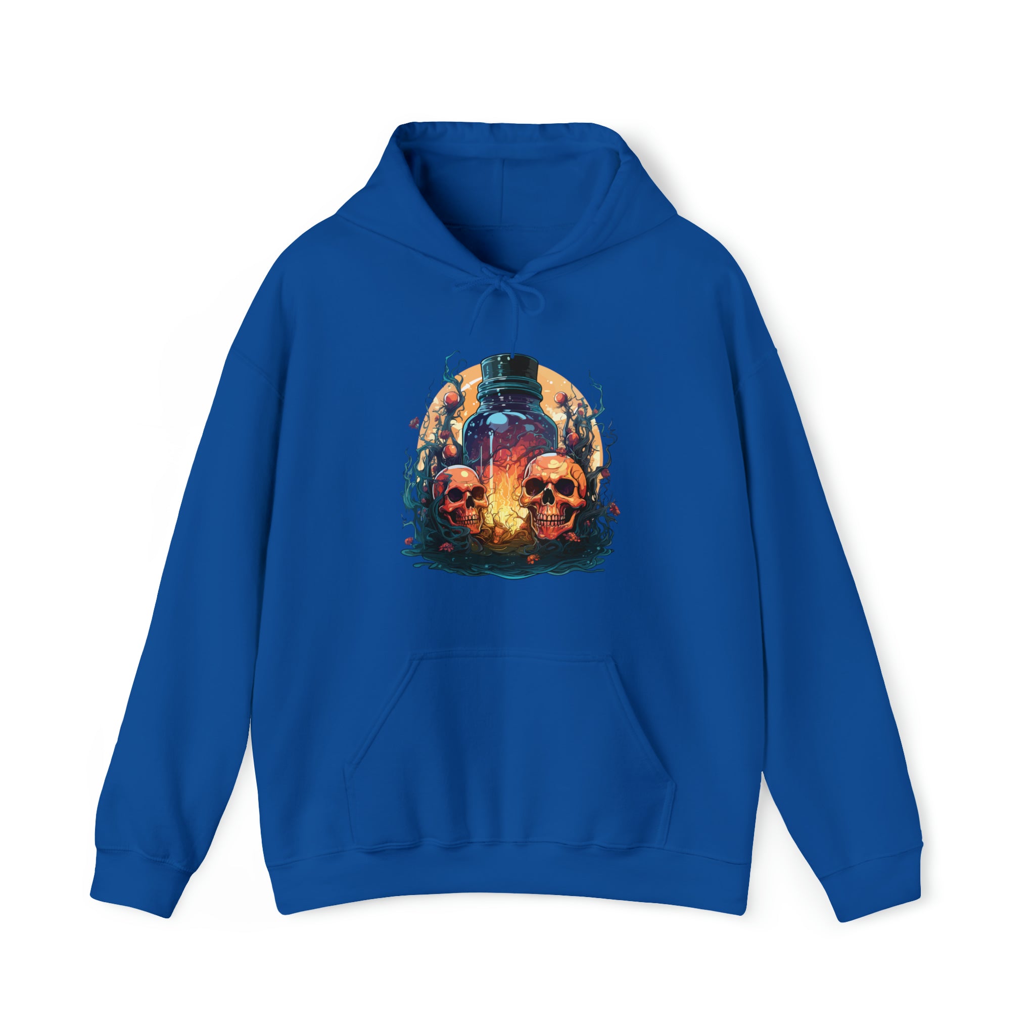 Unisex Magic Potion & Skulls Hoodie Royal S 