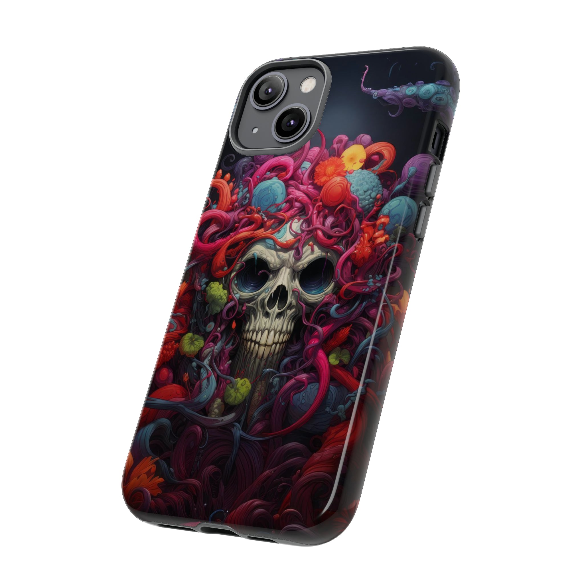 Psychedelic Skull & Tentacles Phone Case   