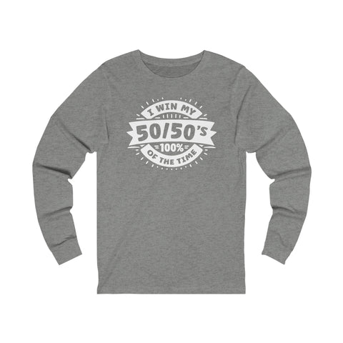 Unisex Gacha 50 50 Winner Long Sleeve T Shirt   