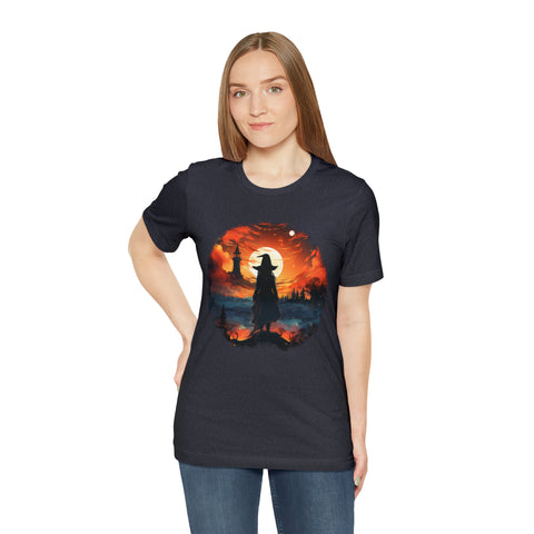 Unisex Witch Silhouette T Shirt   