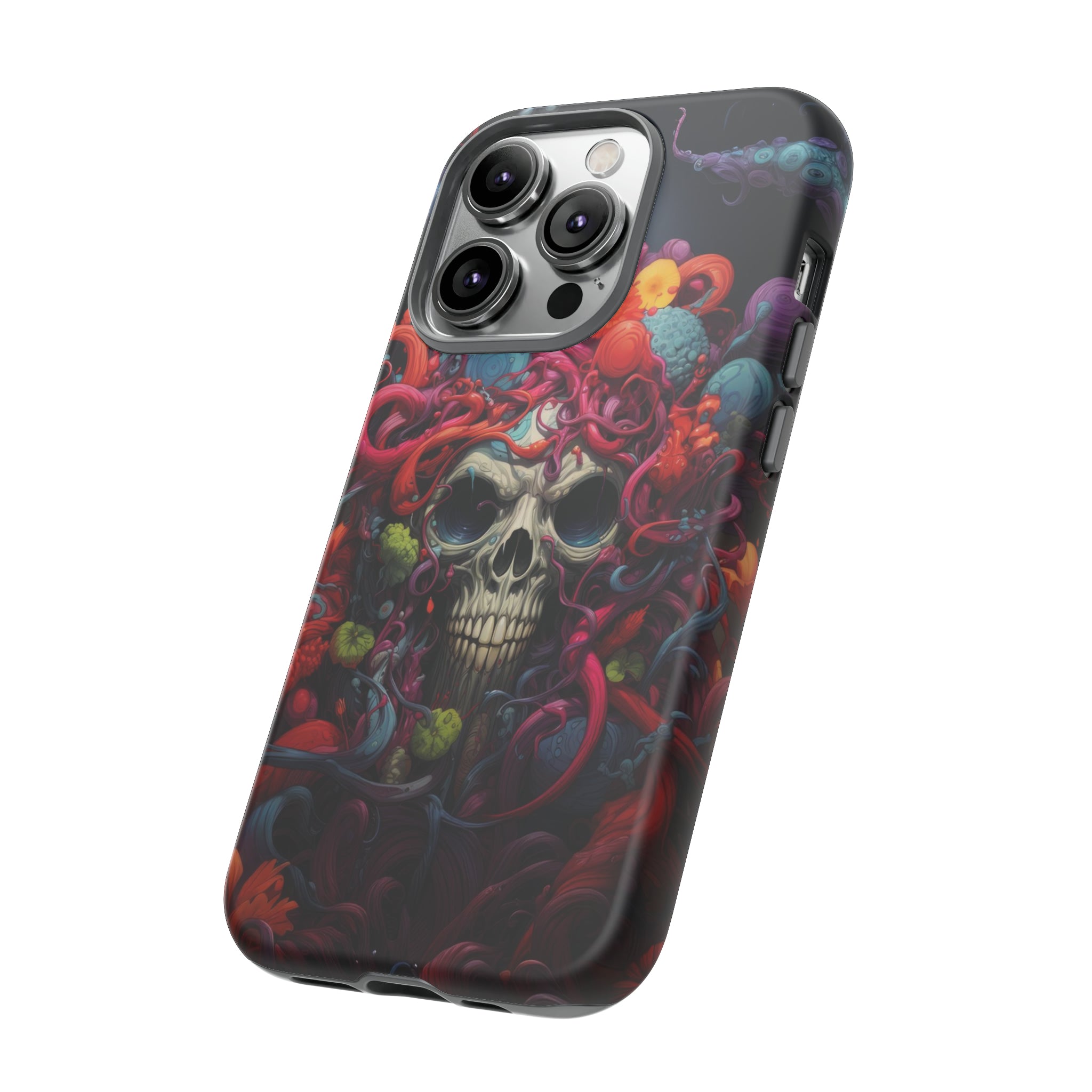 Psychedelic Skull & Tentacles Phone Case   