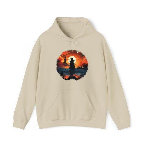 Unisex Witch Silhouette Hoodie Sand S 