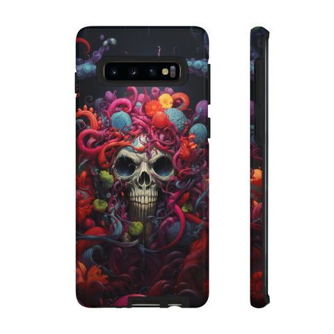 Psychedelic Skull & Tentacles Phone Case Samsung Galaxy S10 Glossy 