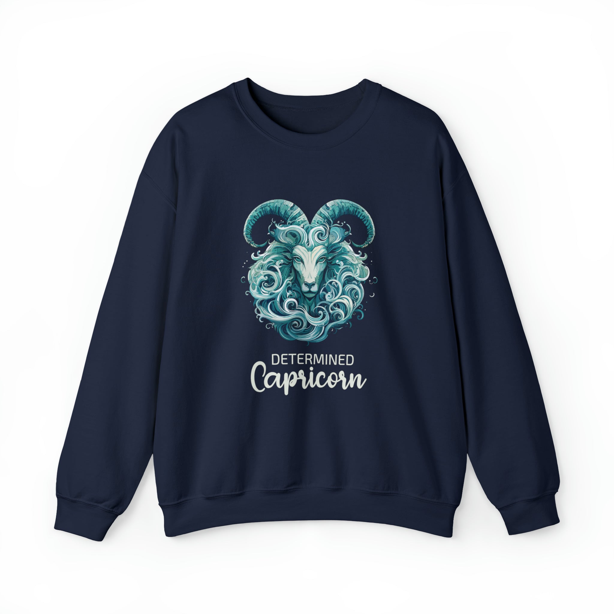 Unisex Capricorn Goat Sweatshirt S Navy 