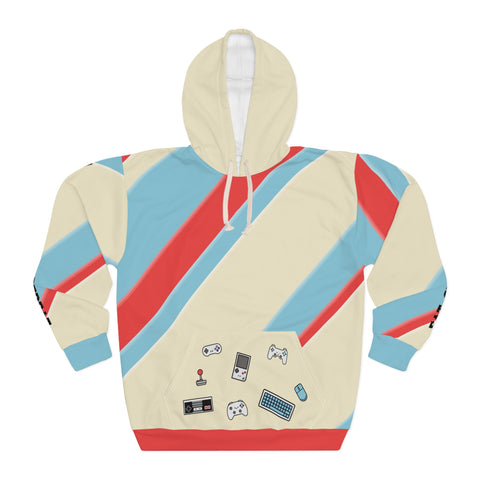 Unisex Retro Gamer All Over Print Hoodie XS  