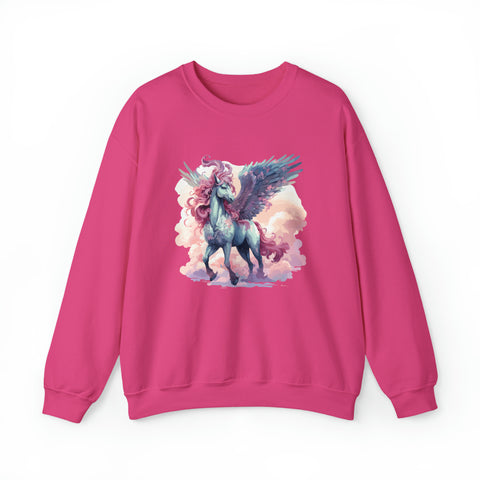 Unisex Pegasus Clouds Sweatshirt S Heliconia 