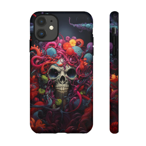 Psychedelic Skull & Tentacles Phone Case iPhone 11 Matte 