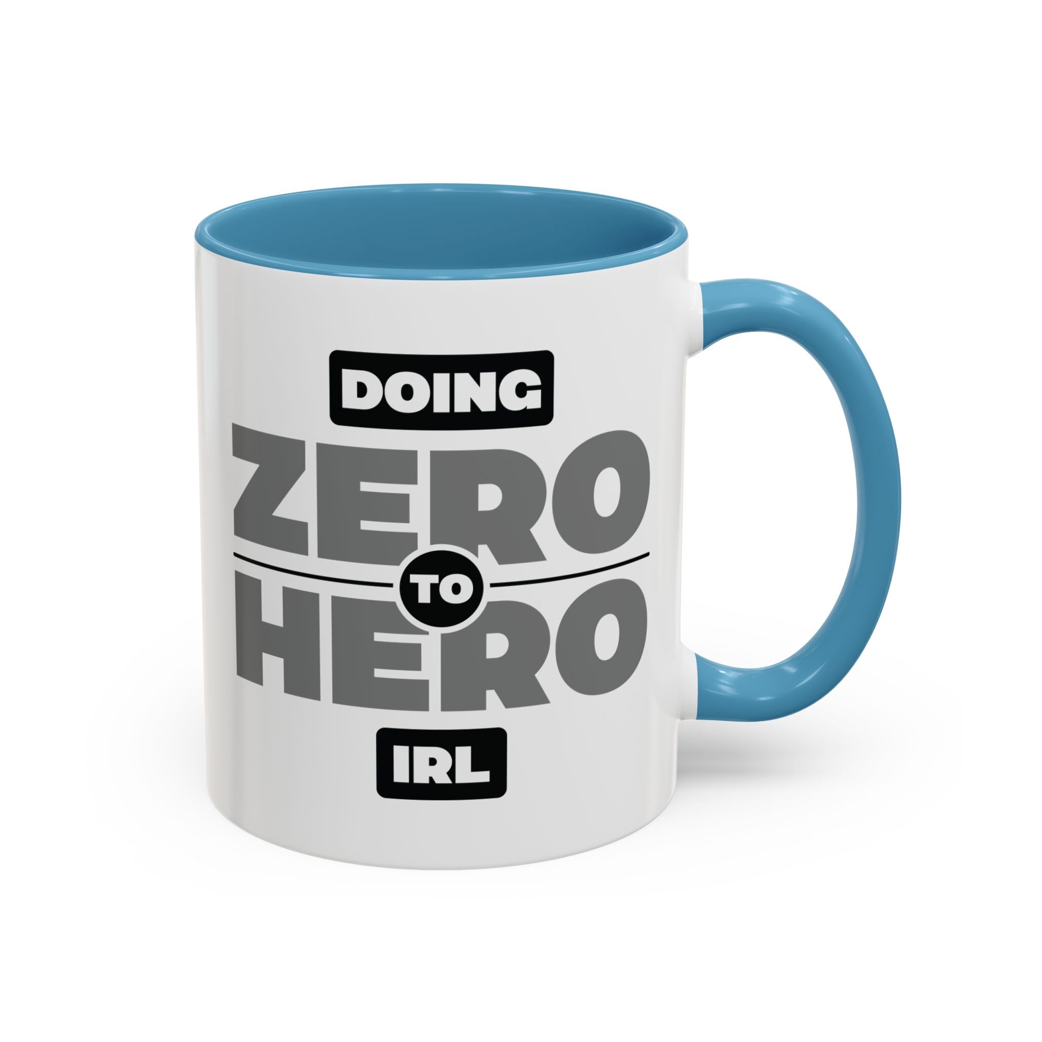Zero To Hero Coffee Mug 11oz Light Blue