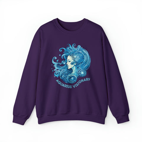 Unisex Aquarius Visionary Sweatshirt S Purple 