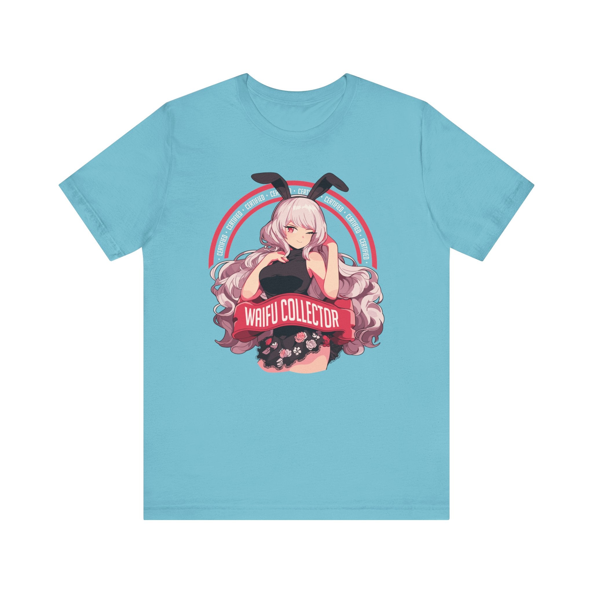 Unisex Certified Waifu Collector T Shirt Turquoise S 