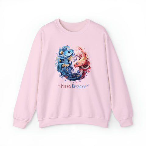 Unisex Pisces Dreamer Sweatshirt S Light Pink 