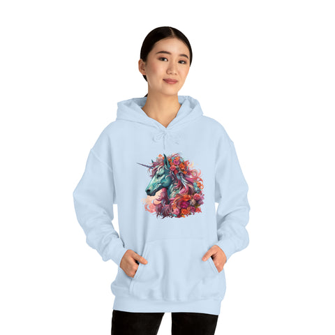 Unisex Unicorn Flowers Hoodie   