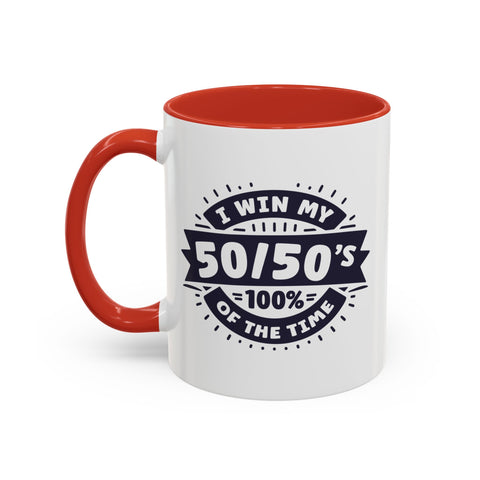 11oz 50 50 Winner Gacha Coffee Mug 11oz Red