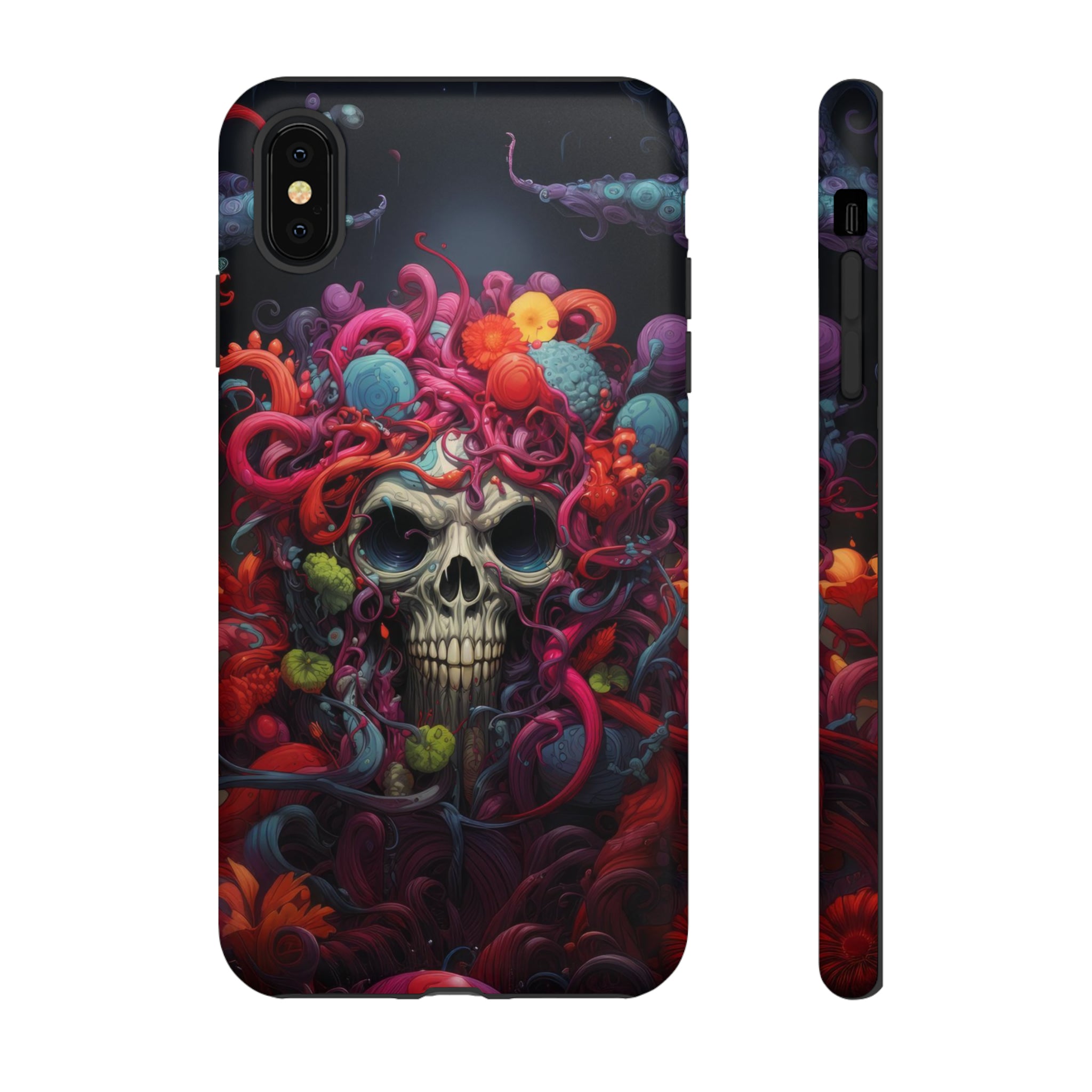 Psychedelic Skull & Tentacles Phone Case iPhone XS MAX Matte 