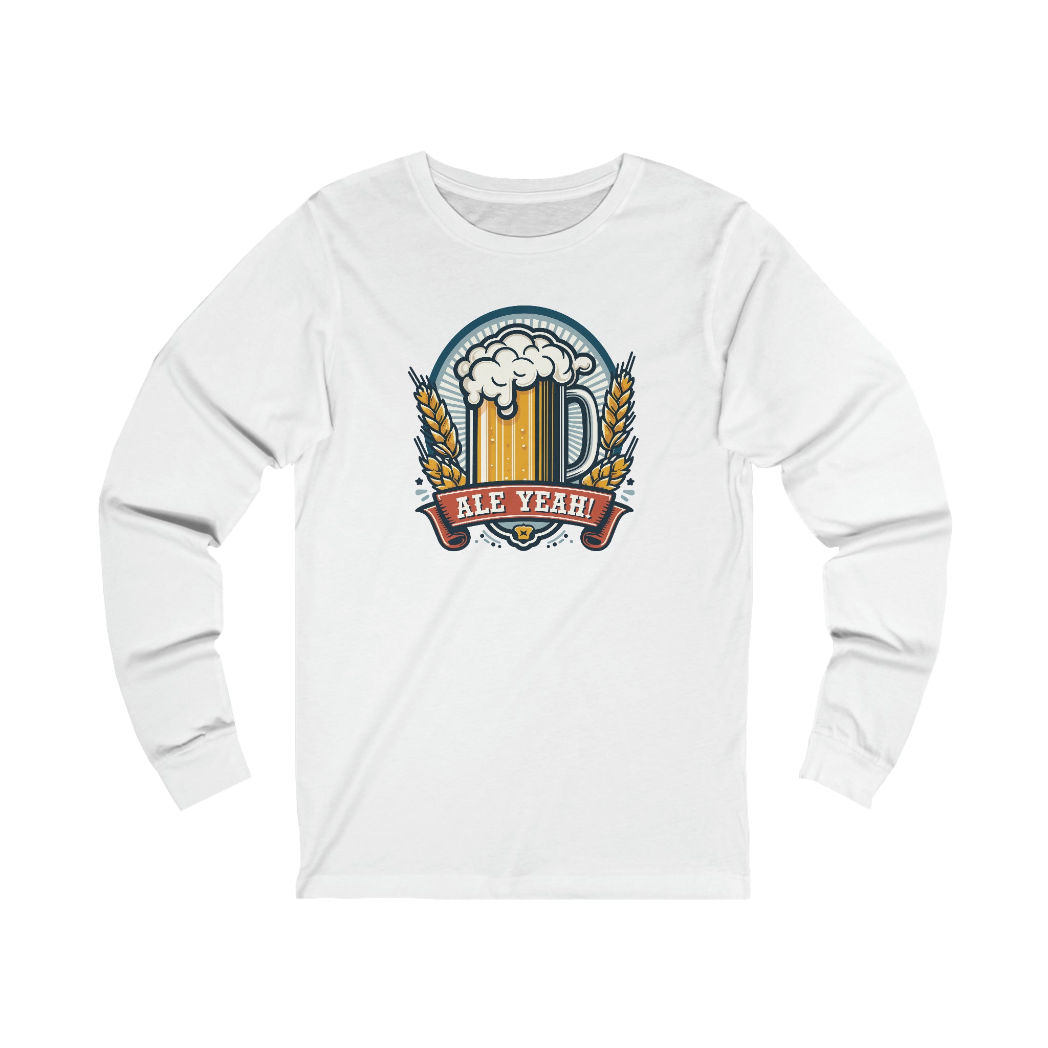 Unisex Ale Yeah Long Sleeve T Shirt S White 