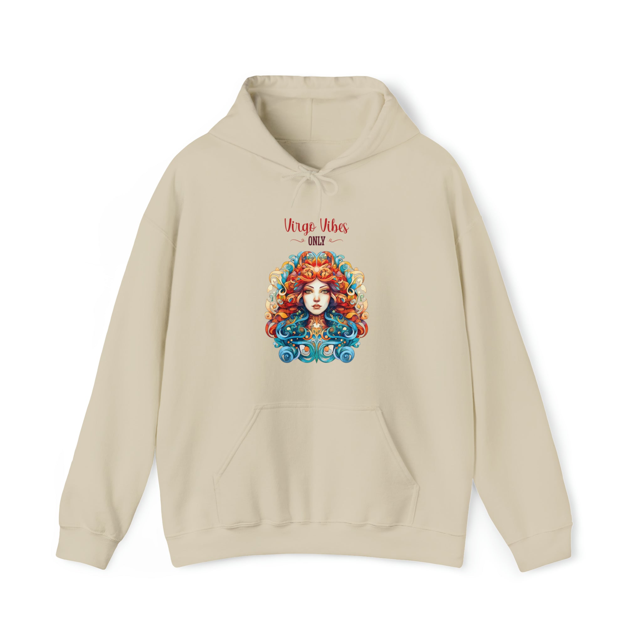 Unisex Virgo Vibes Only Hoodie Sand S 