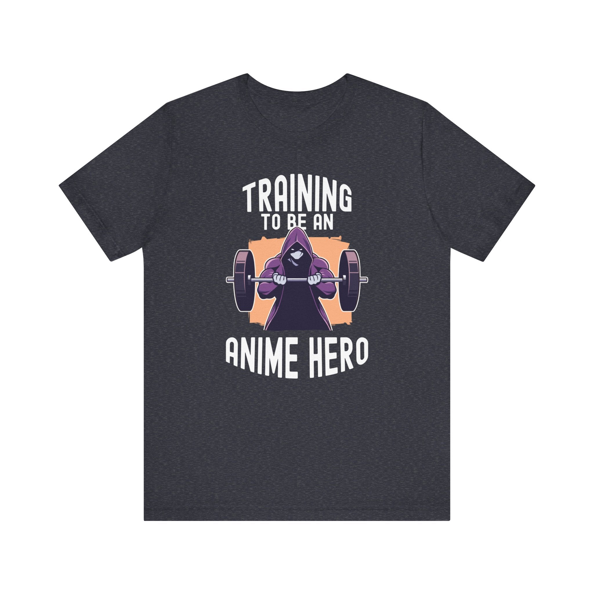 Unisex Training to Be an Anime Hero T Shirt Heather Navy S 