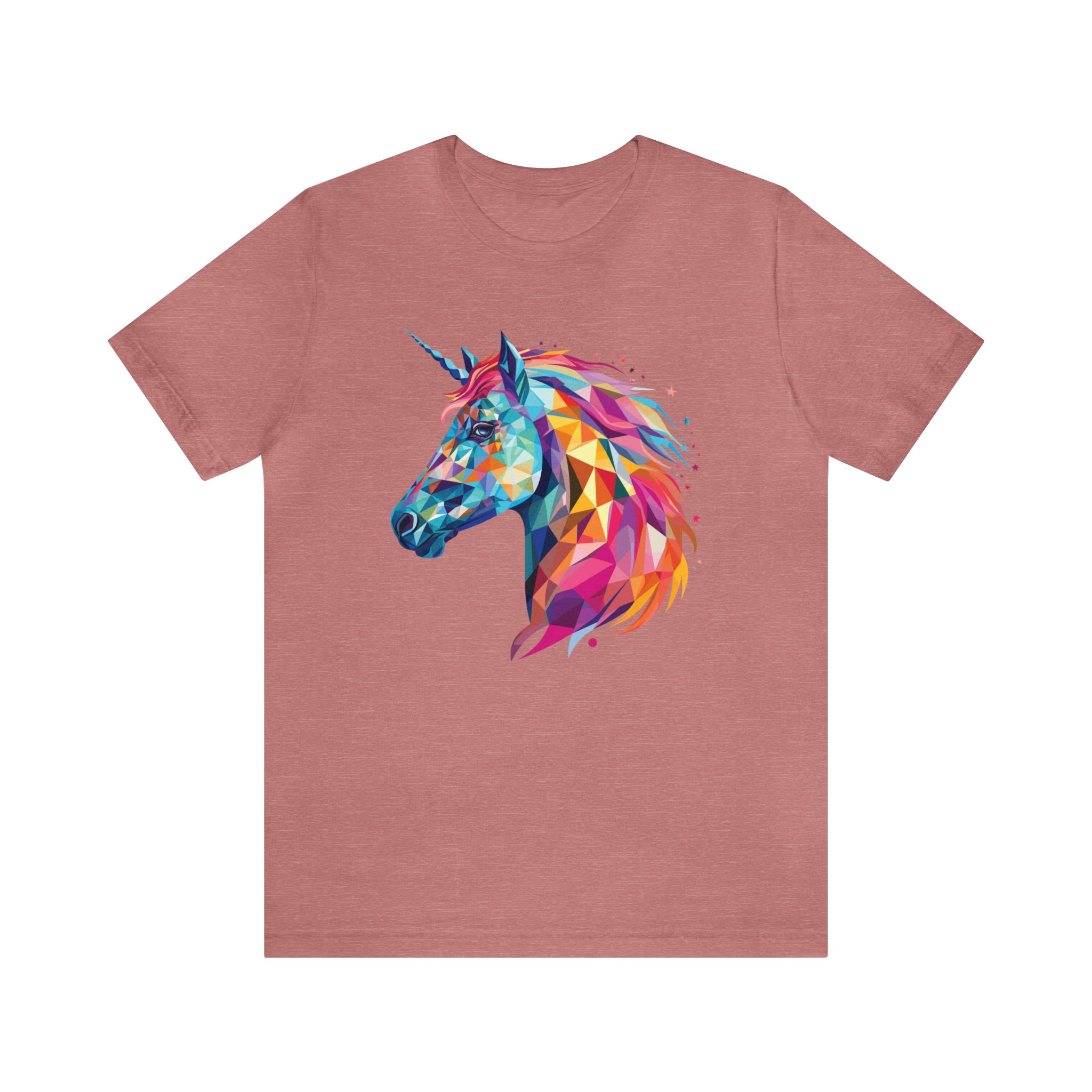 Unisex Crystallized Unicorn Mane T Shirt Heather Mauve S 