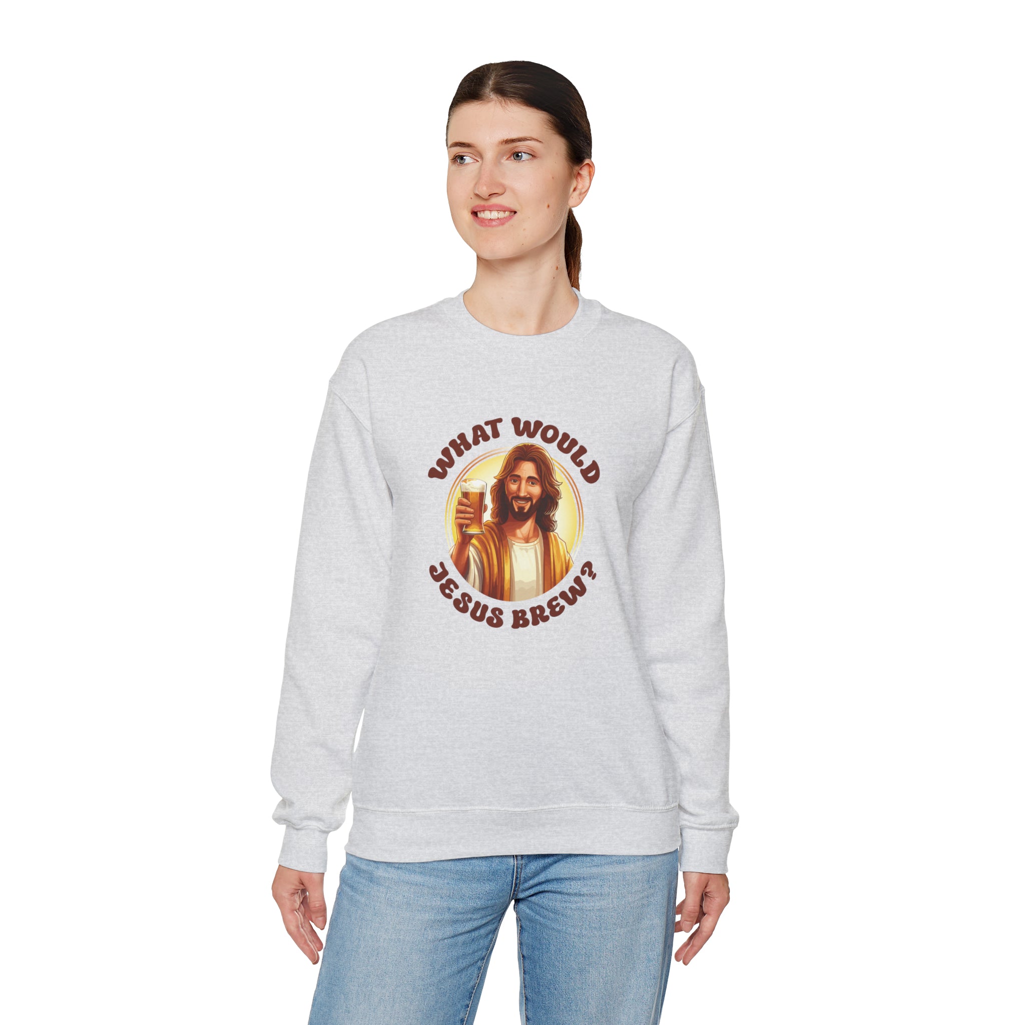 Unisex What Would Jesus Brew Beer Sweatshirt   