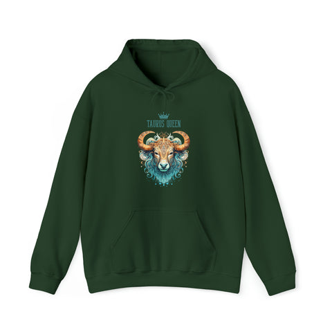 Womens Taurus Queen Hoodie Forest Green S 