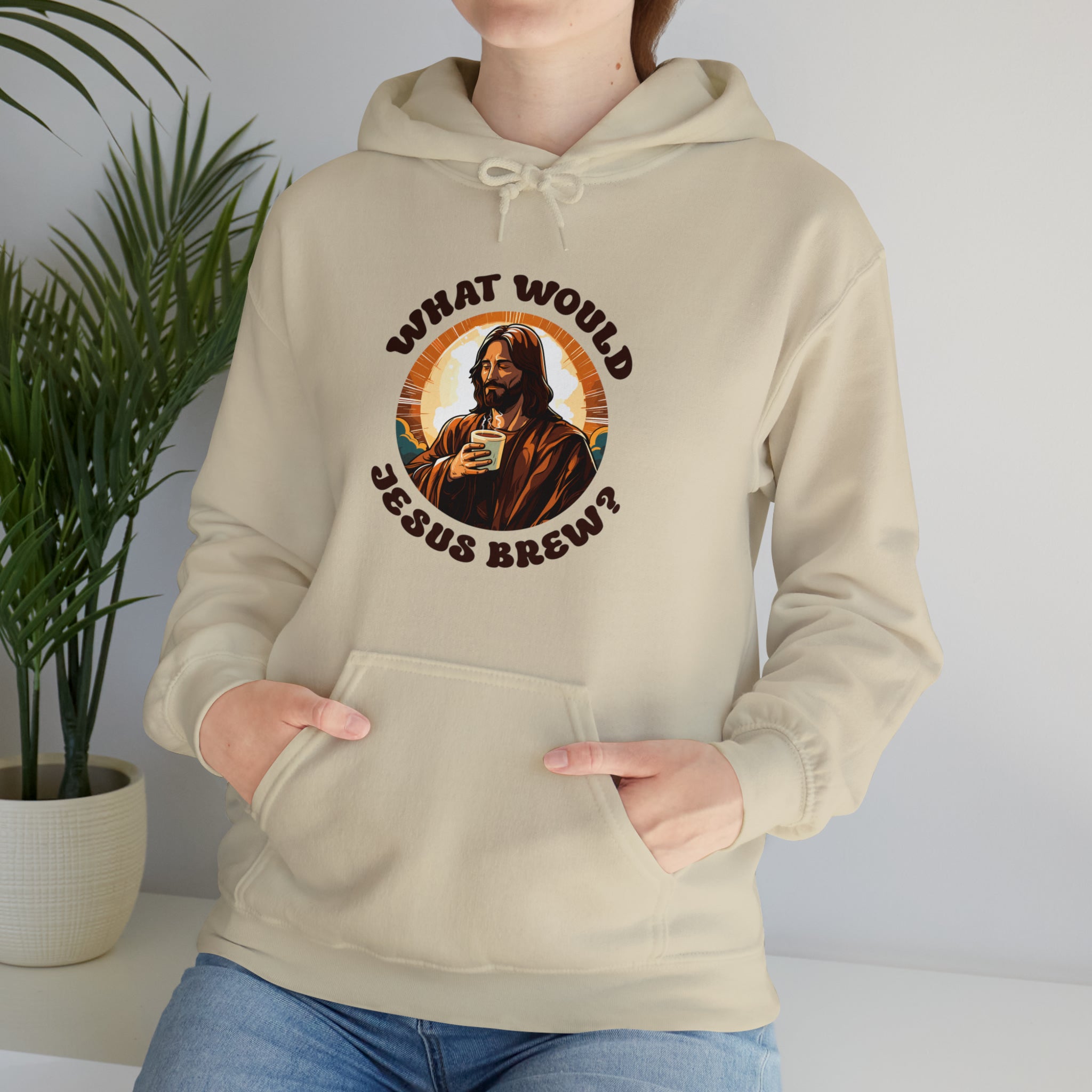 Unisex What Would Jesus Brew Coffee Hoodie   